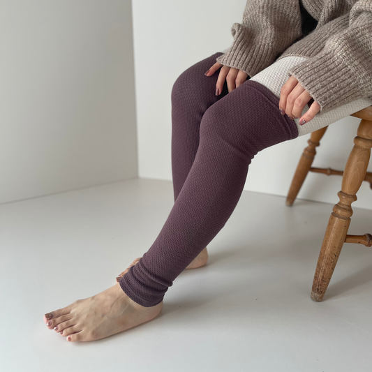 《 秋冬限定カラー 》ワッフルレッグウォーマーロング