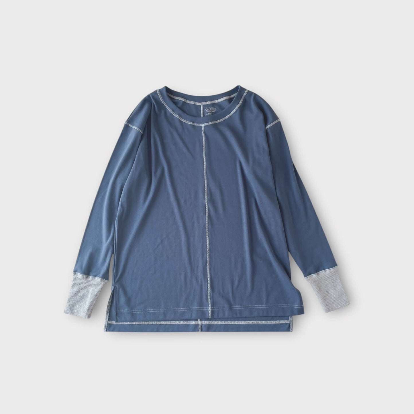 カラーステッチ長袖プルオーバー waffle haramaki ワッフルハラマキ